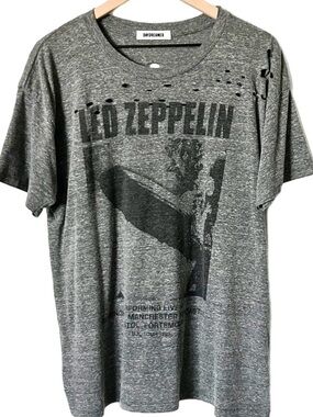 Daydreamer Led Zeppelin UK Tour 1969 Distressed Oversized Graphic Tee